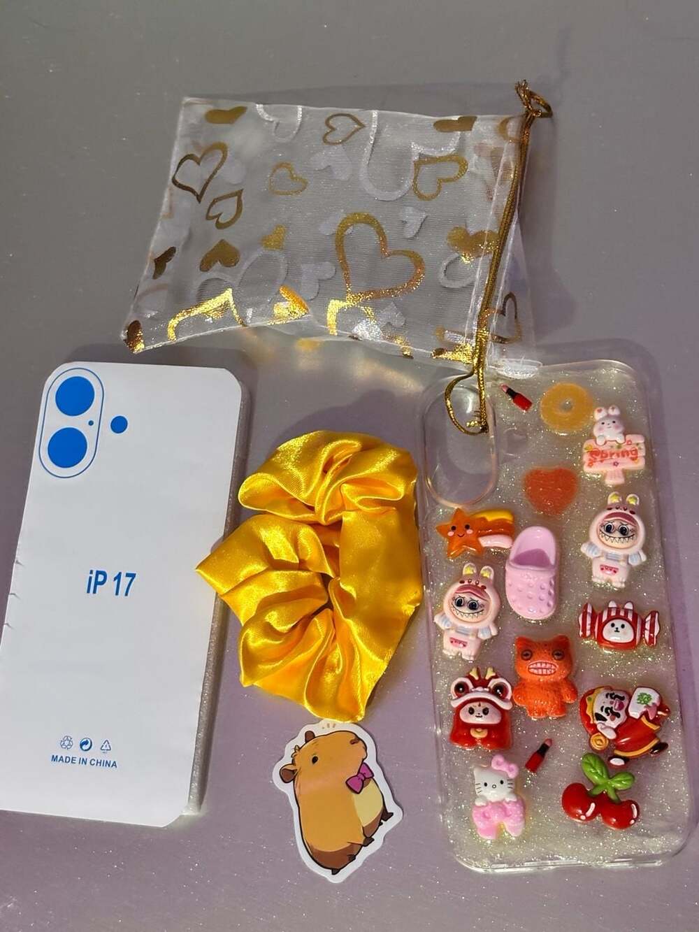 T&M Finished Handmade Decoden Phone Junk Case w/ Accessories
